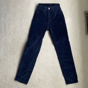 Navy corduroy pants